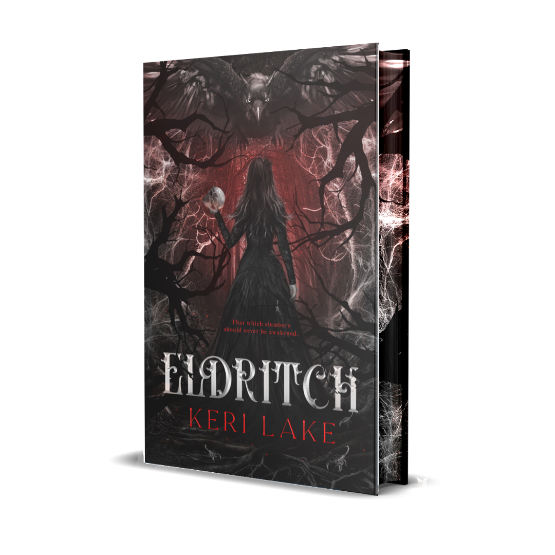 Book cover of 'Elidritch' by Keri Lake with a dark, eerie design.